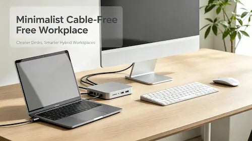 Minimalist Cable-Free Workplace: Redefine Modern Office Aesthetics & Work Efficiency