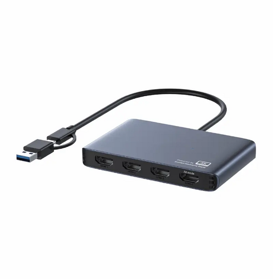 Universal Quad 4K@60Hz/144Hz DisplayLink Adapter
