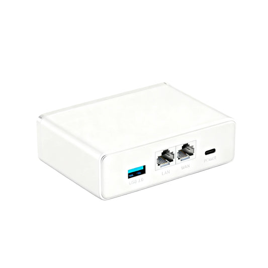 Smart Travel Router: Wi-Fi 6 AX3000, Built-in Ad Blocker & VPN, Multi-WAN