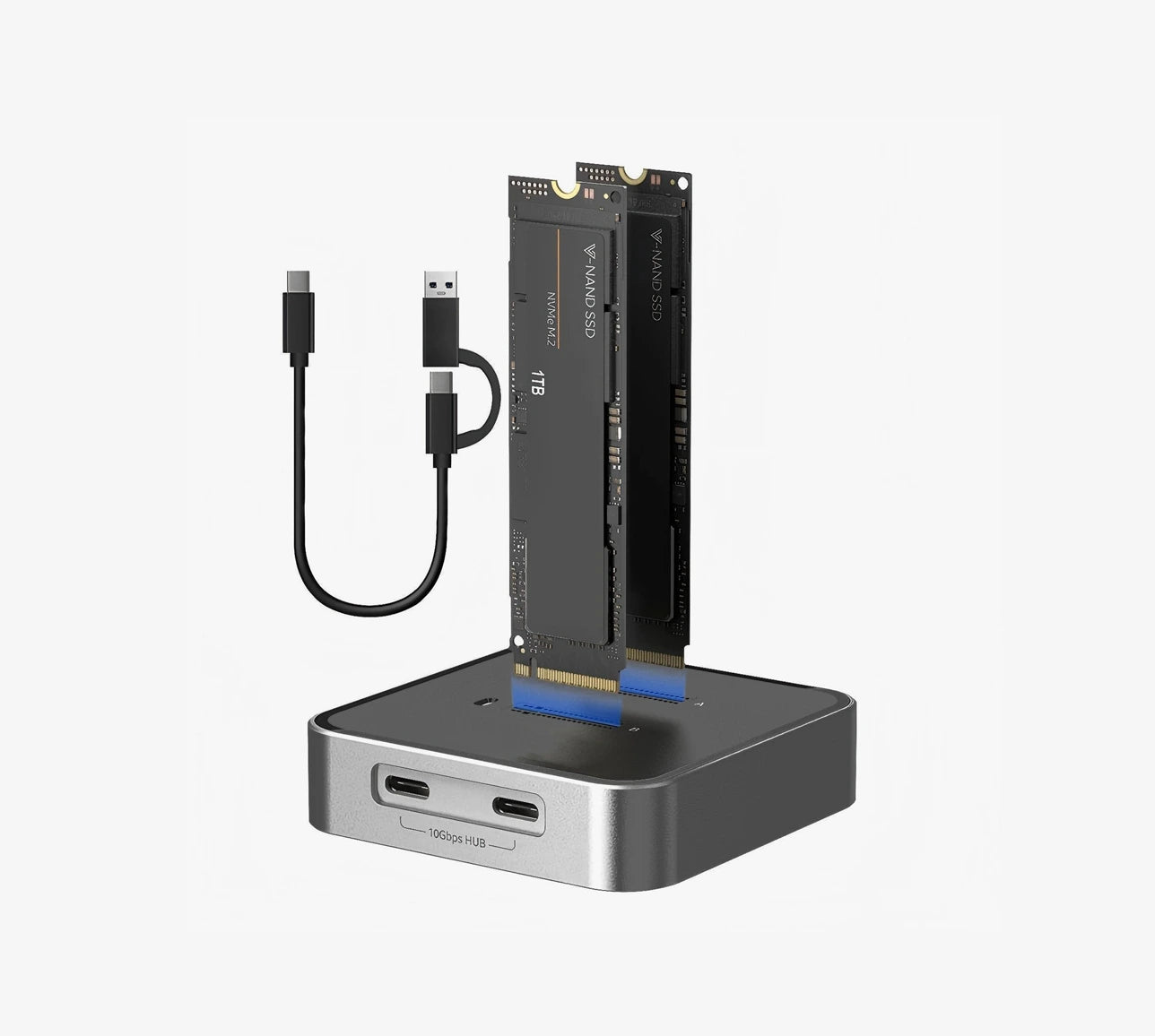 M.2 NVMe External SSD Enclosure with 10Gbps USB - C Hub - PCMAXIT INDUSTRIAL : OEM Computer Peripheral, Wireless Networking, PRO - AV, Power Charger Manufacturer in Vietnam | China